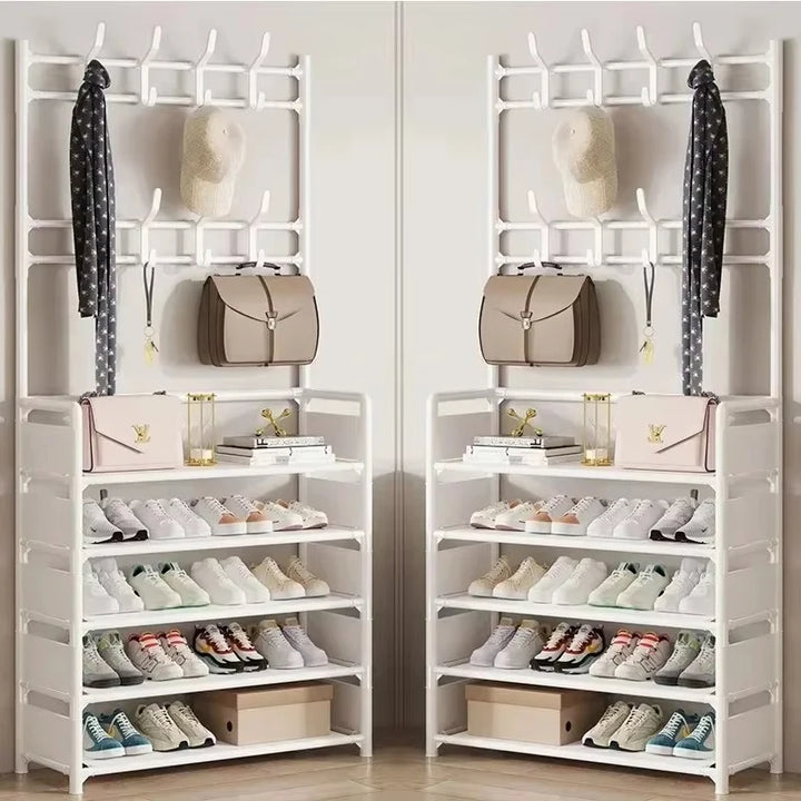 Clothes Hanger Multi-Layer Shoe Rack Doorway