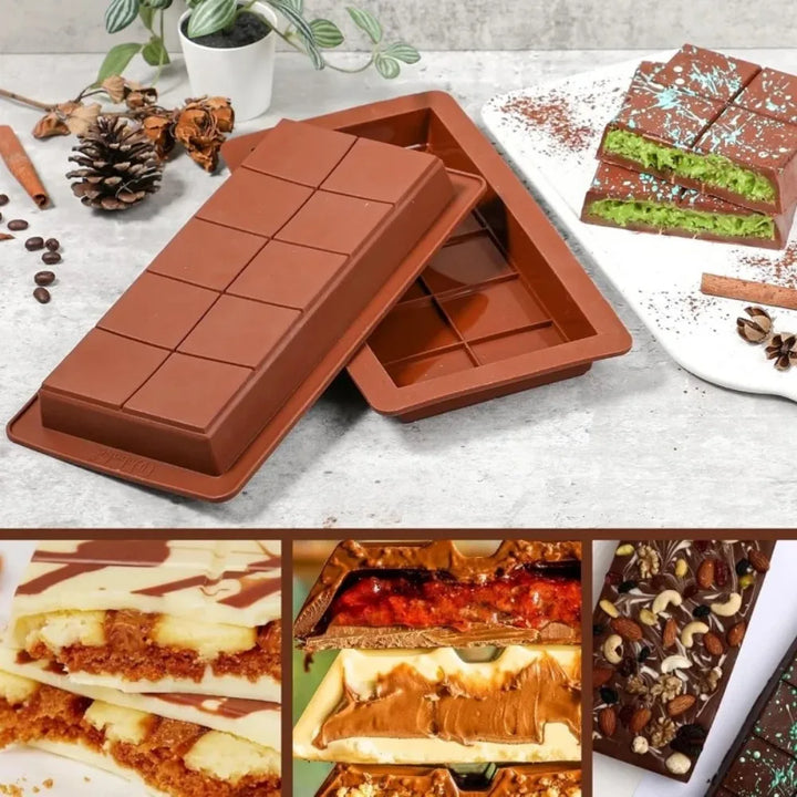 Chocolate Bar Molds Silicone Bars Break Apart Wax