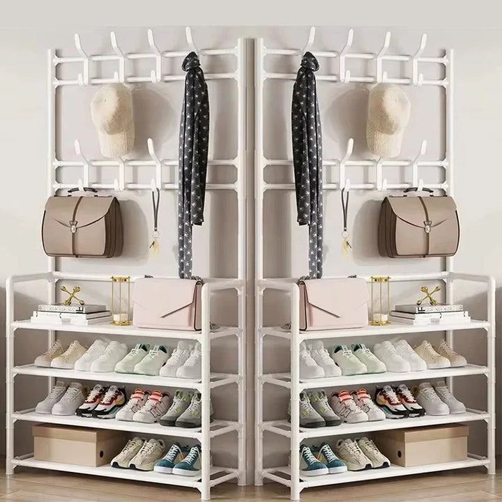 Clothes Hanger Multi-Layer Shoe Rack Doorway